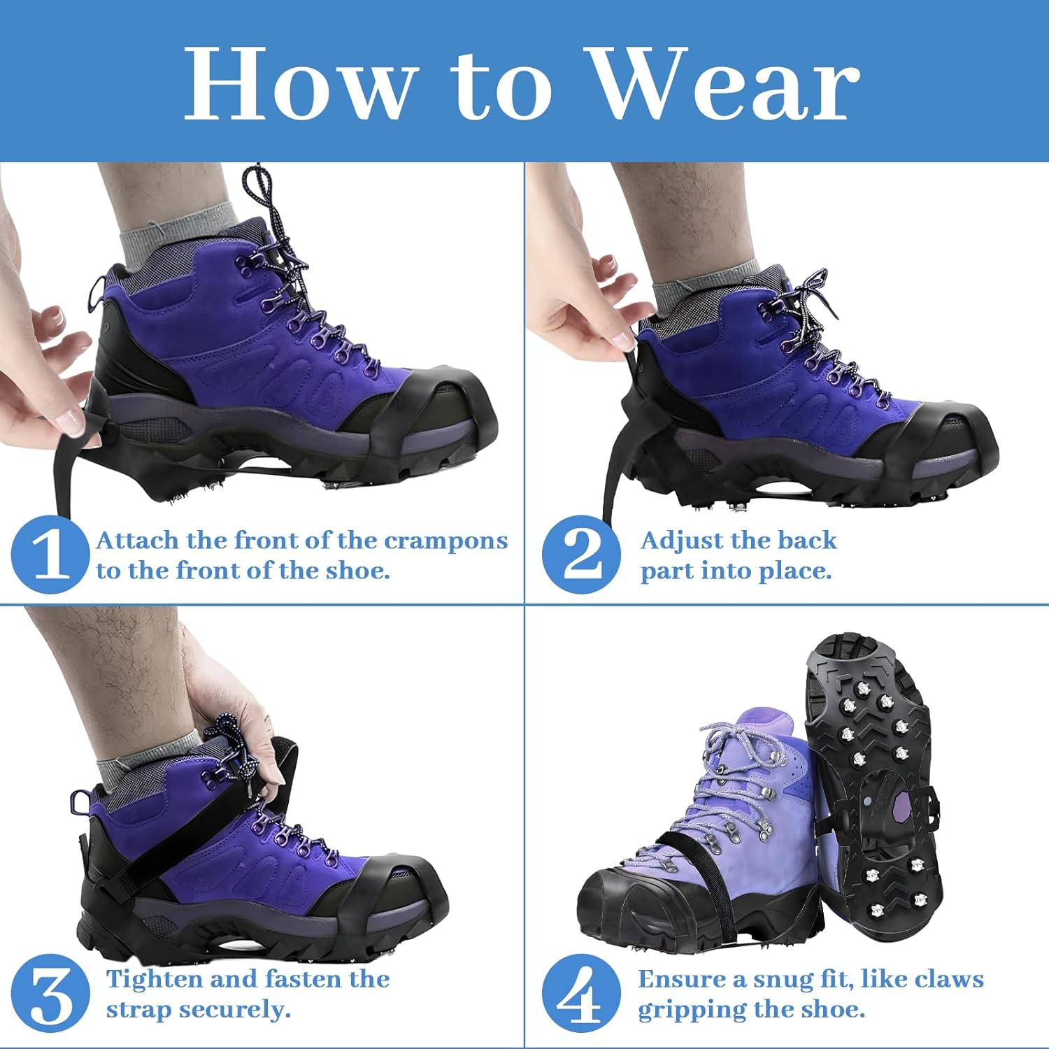 Slip-On Ice Traction Cleats