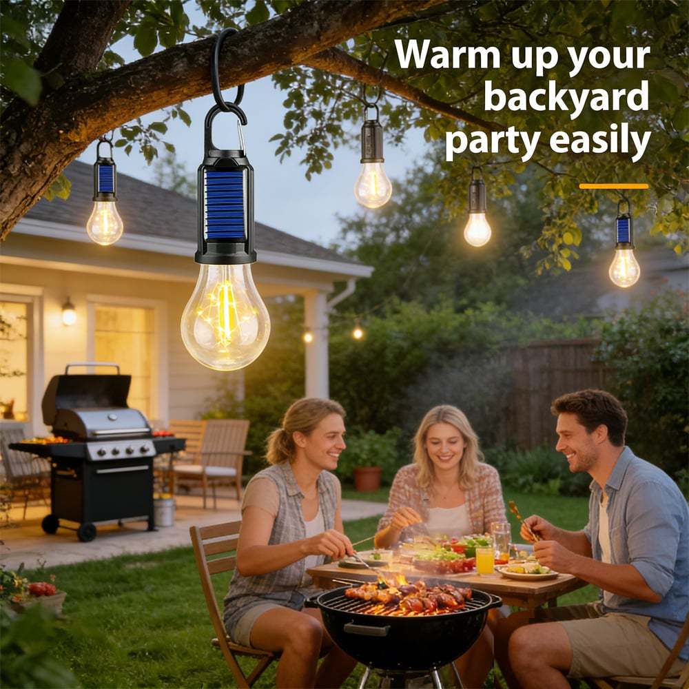 🌞 Solar Tent Camping Light Bulb