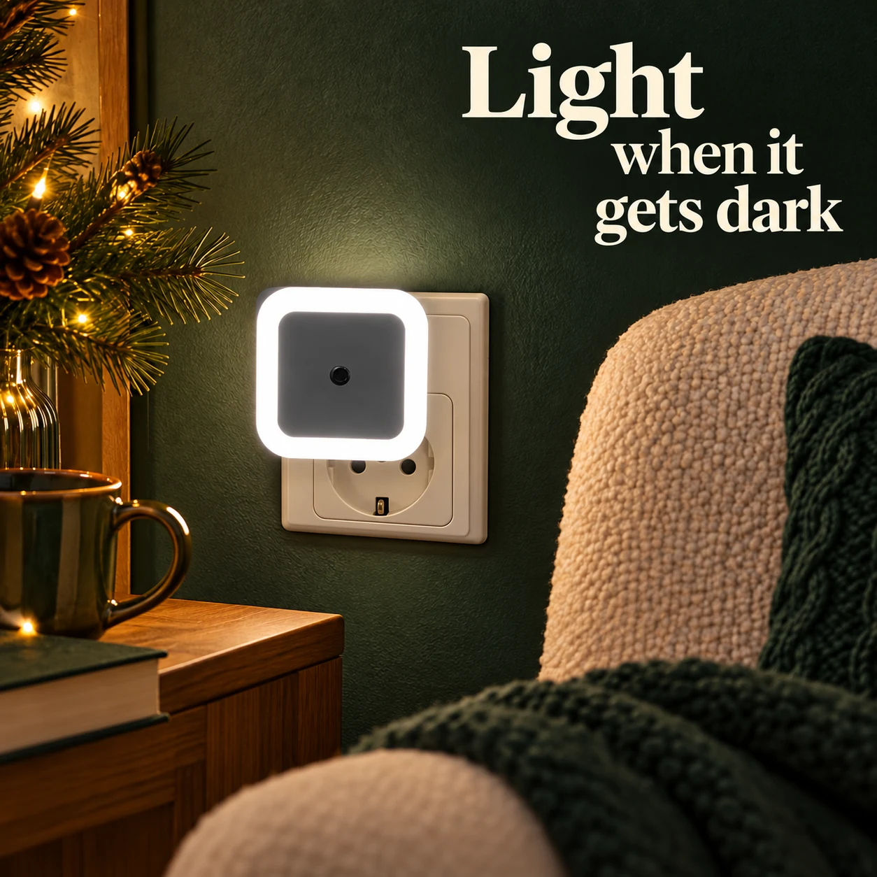 Light-Sensing Plug-In Night Lights – EU Version