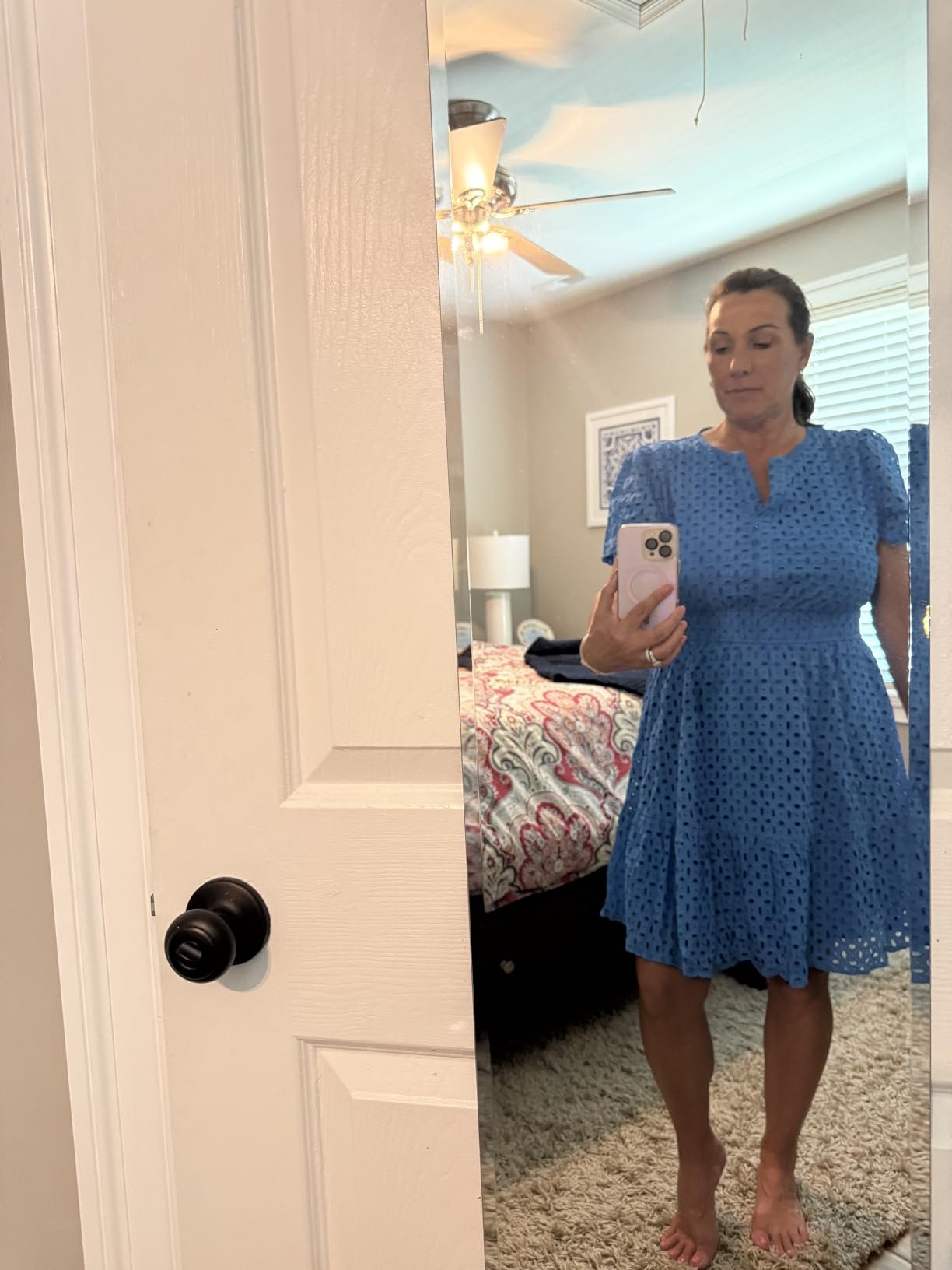 Cute dress, but high waisted not the right fit for me