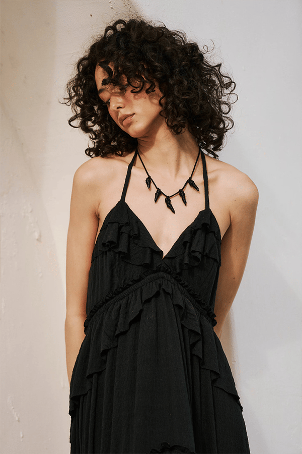 Women's Leaf-Print Backless Maxi Dress（Buy 2 Free Shipping）