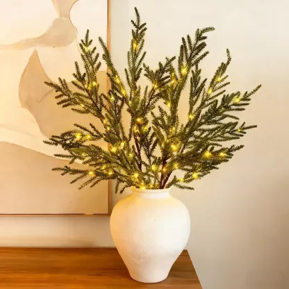 Lighted Norfolk Pine Branches – DIY Holiday Greenery Set