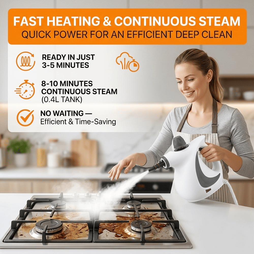 🧼 Multi-Surface Natural Steam Cleaner – Chemical-Free Deep Cleaning Power