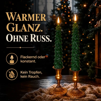 Ferngesteuerte Weihnachtsbaumkerzen aus Echtwachs – 2-teiliges Set