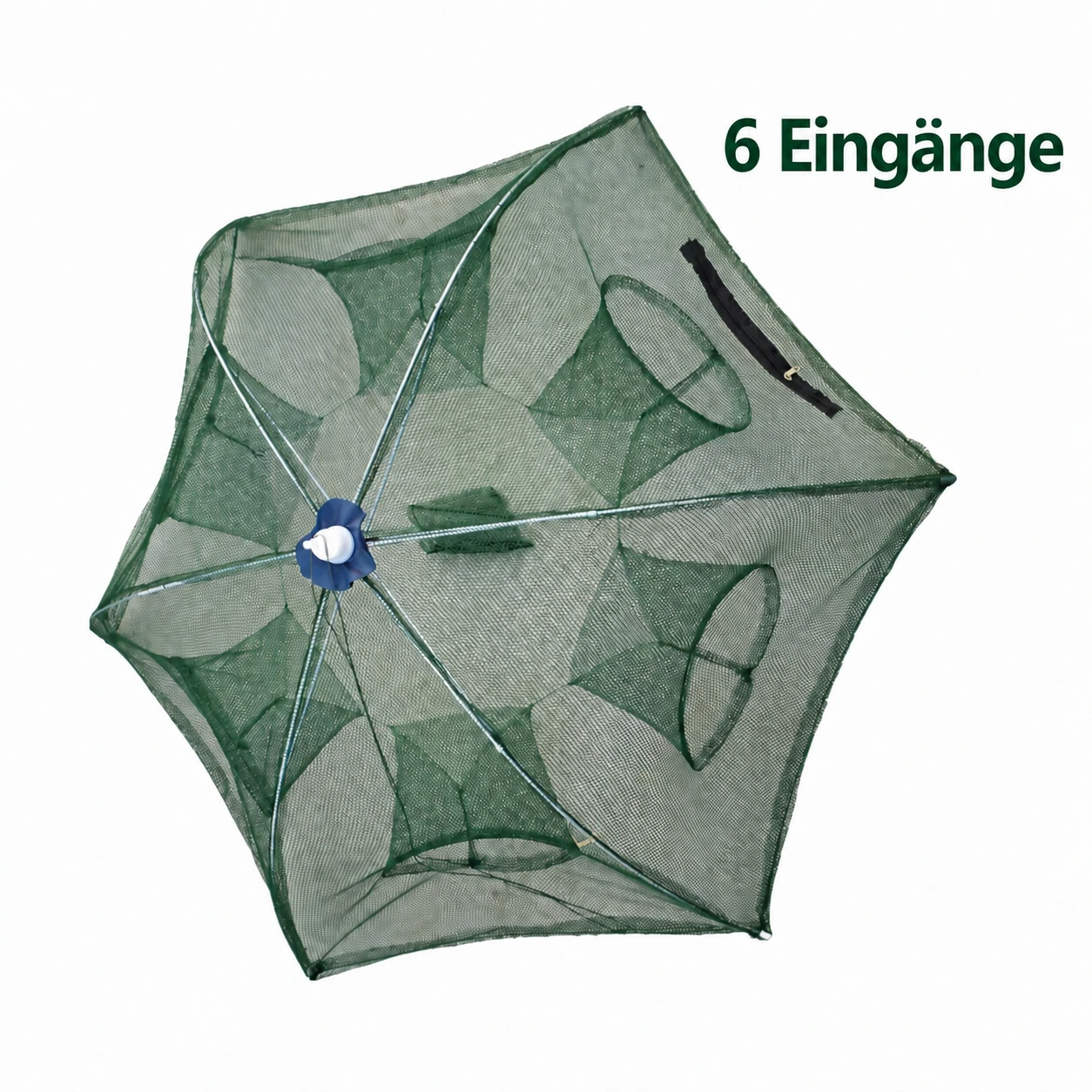 Faltbare Regenschirm-Fischreuse | Varianten mit 6–12 Eingängen