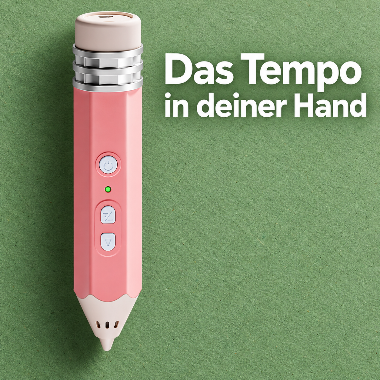 Bedientasten des rosa 3D-Stifts