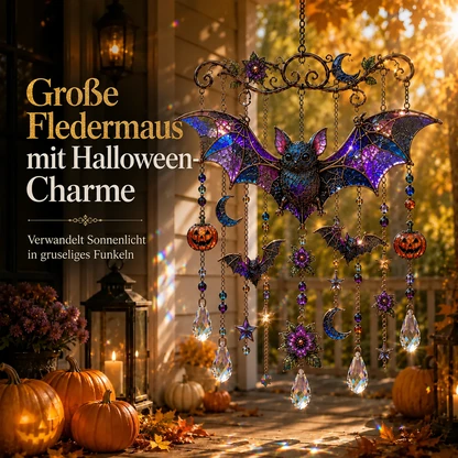 Halloween-Sonnenfänger in Buntglasoptik – hängende Dekoration