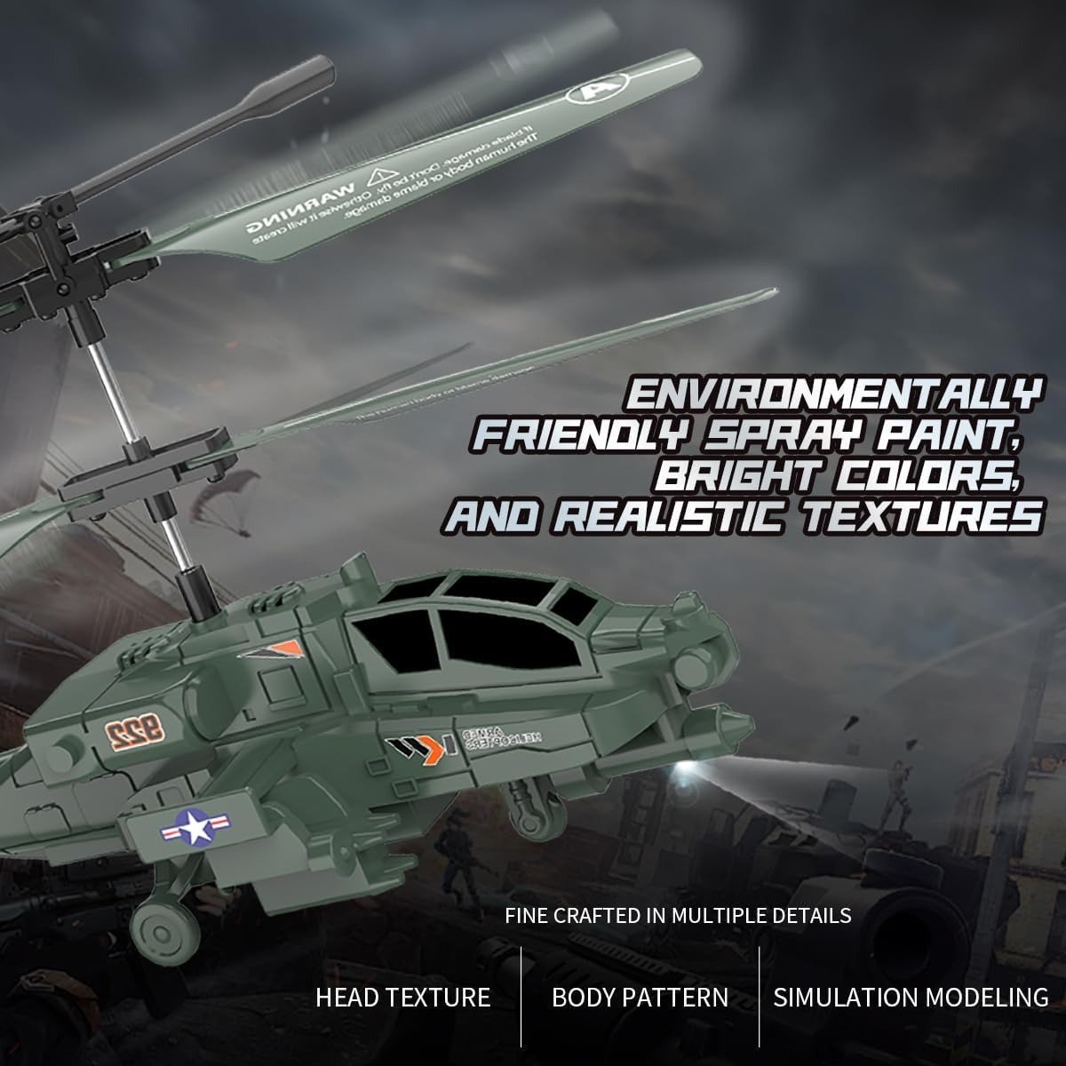 🚁 Remote Control RC Military Helicopter 🔥