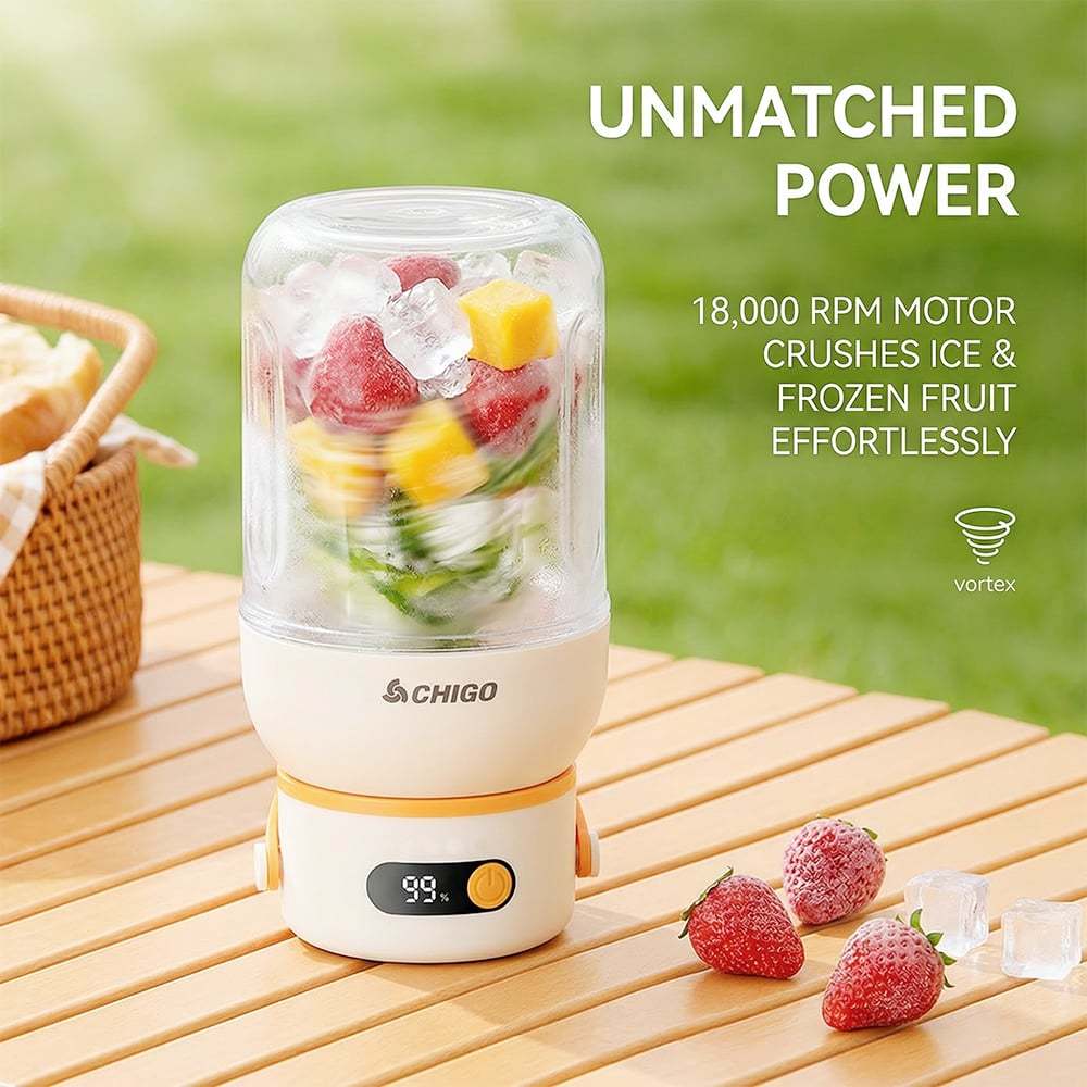 Portable Electric Juicer Cup 🥤 — Enjoy fresh, nutrient-rich smoothies anytime without cords or bulky blenders 🍓