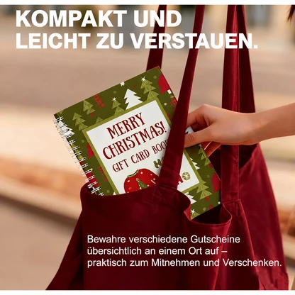 Weihnachtliches Geschenkkartenbuch voller fröhlicher Überraschungen