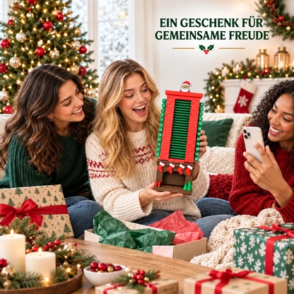 24-Tage-Weihnachts-Countdown-Kalender mit Weihnachtsmann im Kamin