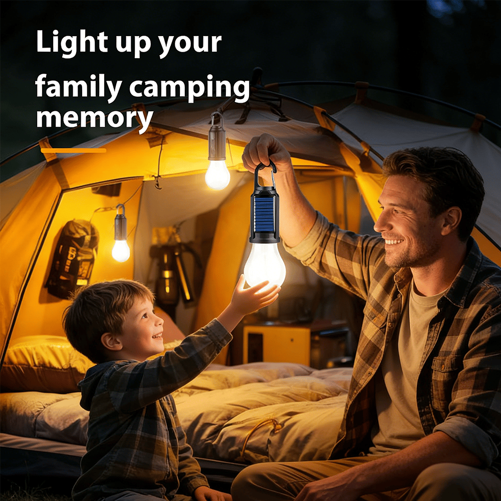 🌞 Solar Tent Camping Light Bulb