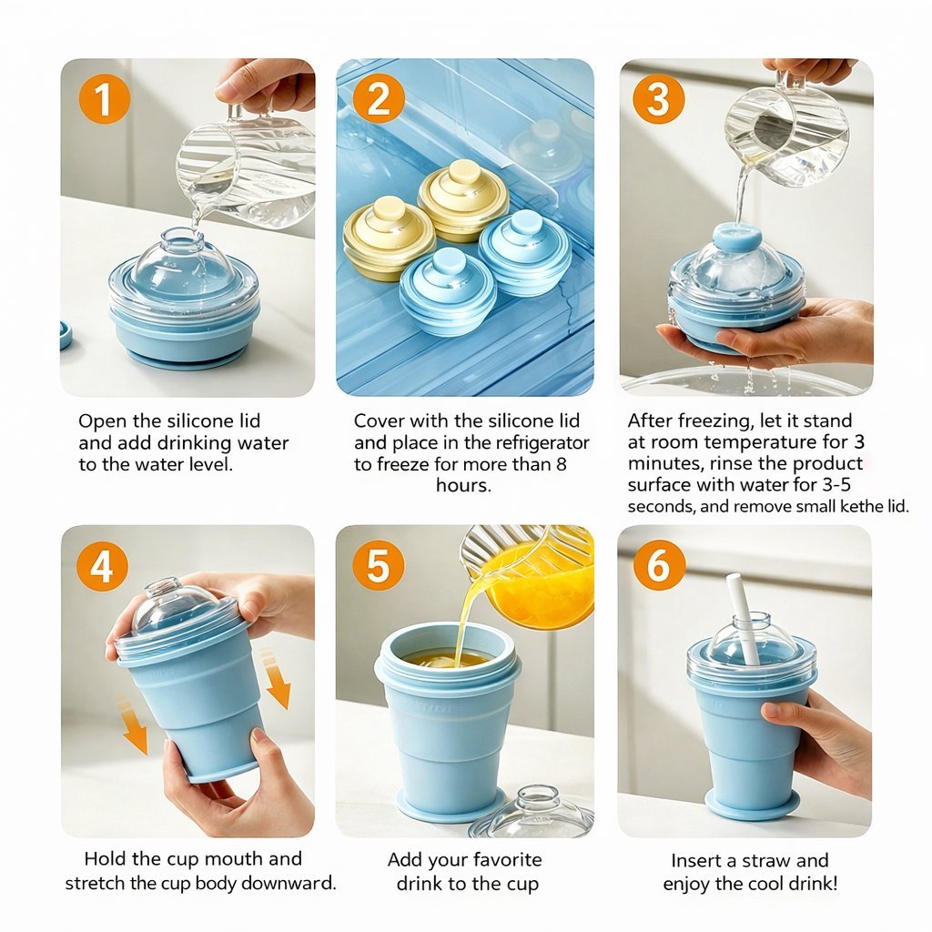 🥤 Portable Collapsible Silicone Cup & Drink Maker