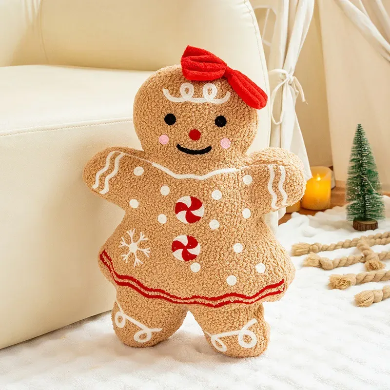 Christmas Gingerbread Man Pillow – 17.7 in
