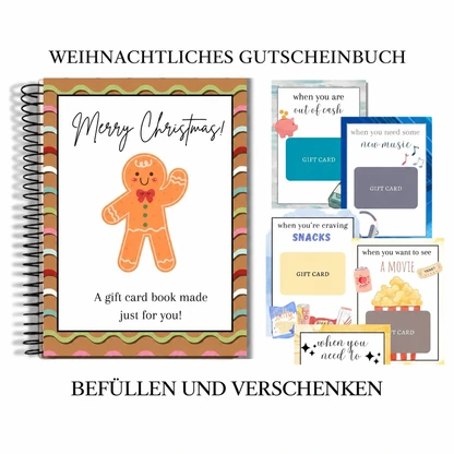 Weihnachtliches Geschenkkartenbuch voller fröhlicher Überraschungen