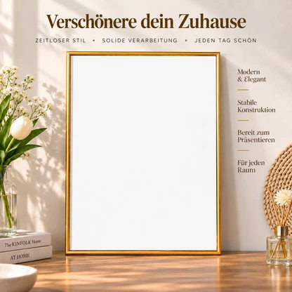 Aluminium-Bilderrahmen für die Weihnachts-Bilderwand – Titangold
