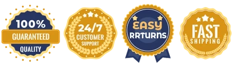 Averlynco quality, customer support, easy returns, and fast shipping badges
