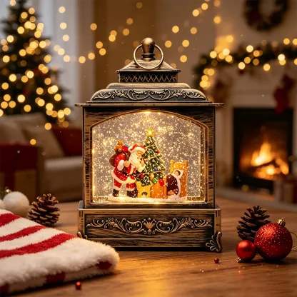 Christmas Musical Swirling Snow Lantern