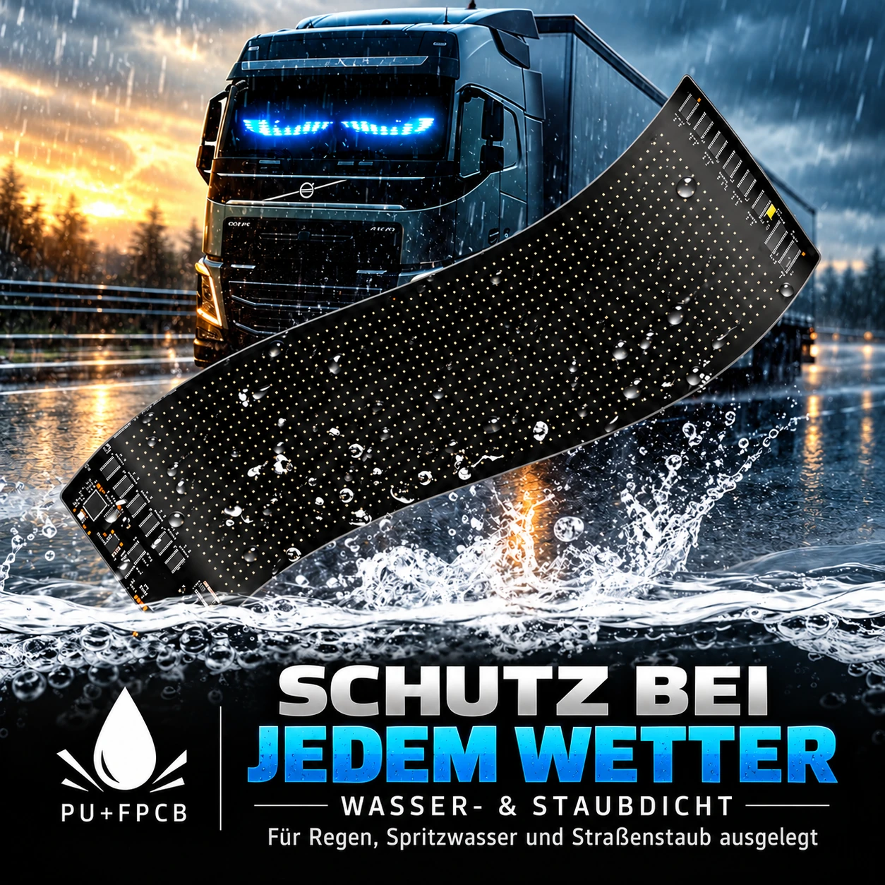 App-gesteuertes flexibles LED-Augen-Display fürs Auto
