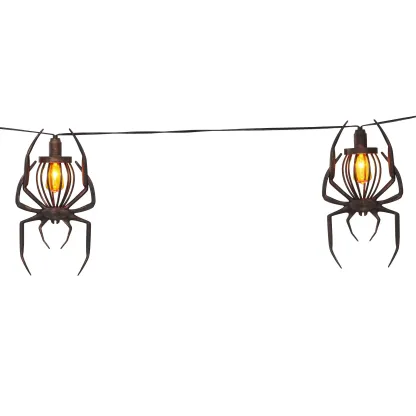 Haunting Glow Spider or Bat Halloween String Lights – Set of 5