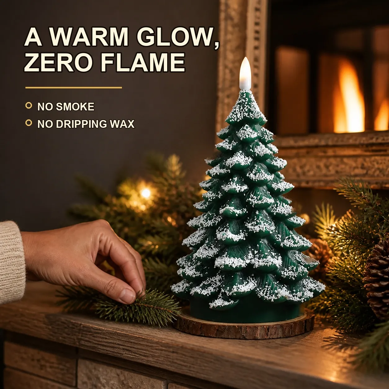 Flammenlose Weihnachtsbaum-LED-Kerze