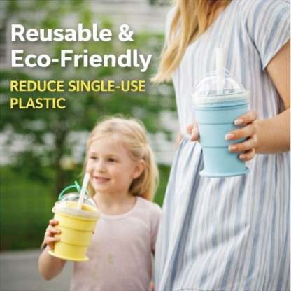🥤 Portable Collapsible Silicone Cup & Drink Maker