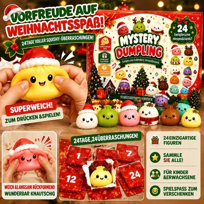 24-Tage-Weihnachts-Adventskalender mit Überraschungs-Squishy-Teigtaschen