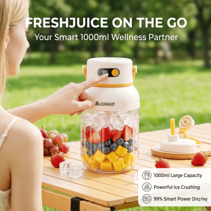 Portable Electric Juicer Cup 🥤 — Enjoy fresh, nutrient-rich smoothies anytime without cords or bulky blenders 🍓