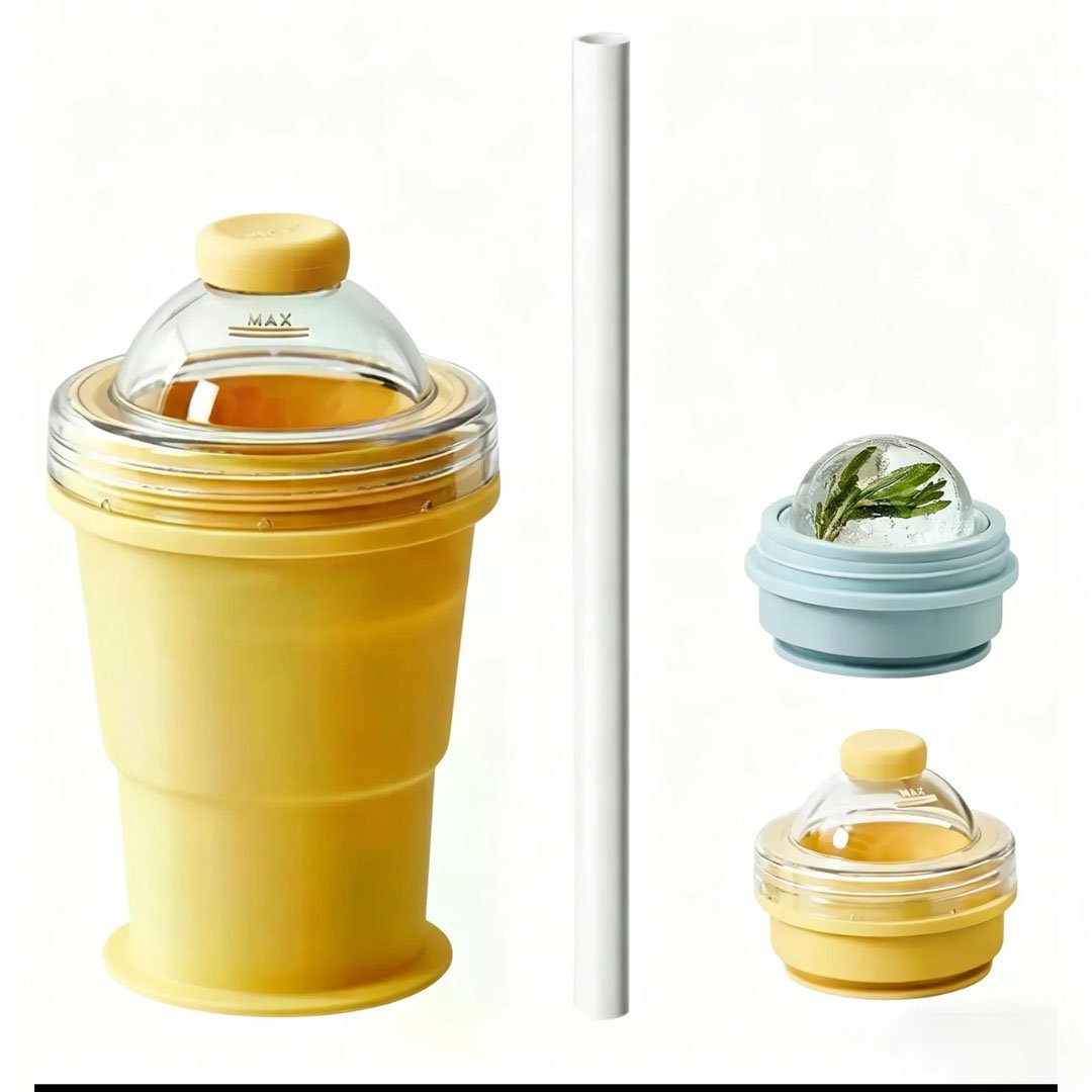 🥤 Portable Collapsible Silicone Cup & Drink Maker