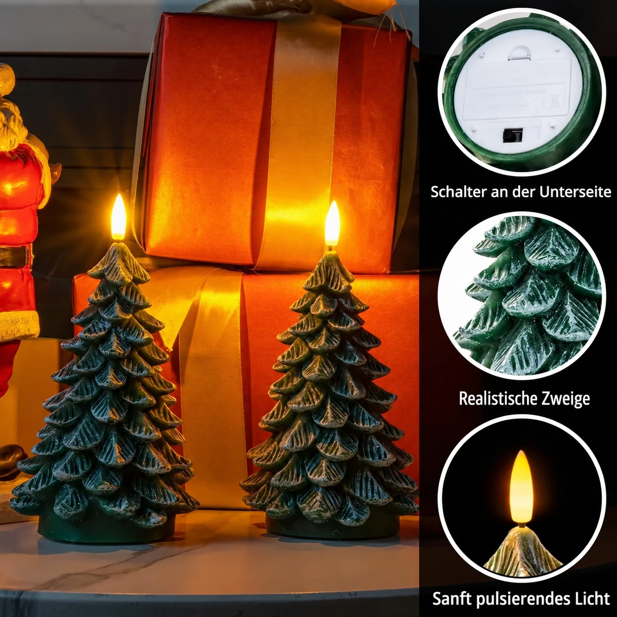 Flammenlose Weihnachtsbaum-LED-Kerze