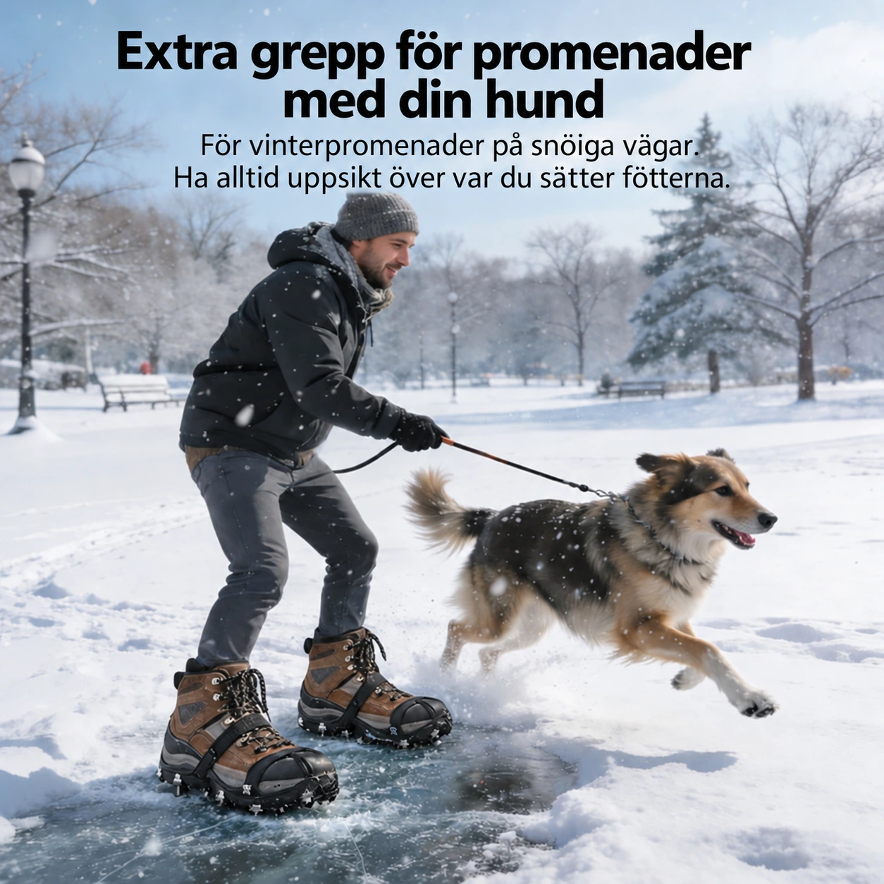 Dra dem över skor eller kängor