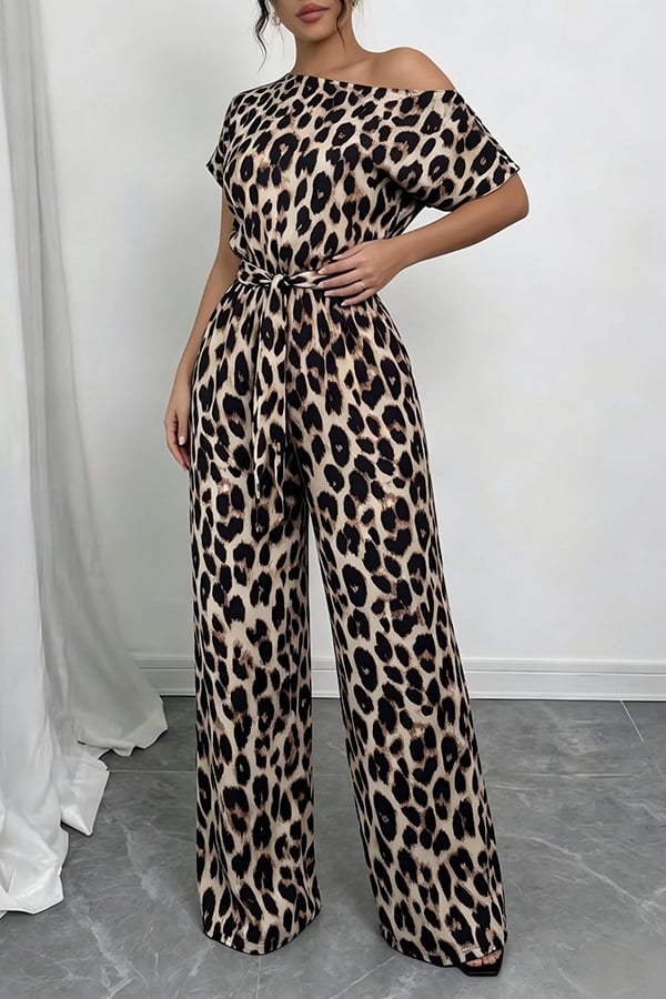 Women’s Printed Asymmetrical Wide-Leg Jumpsuit(Buy 2 Free Shipping)