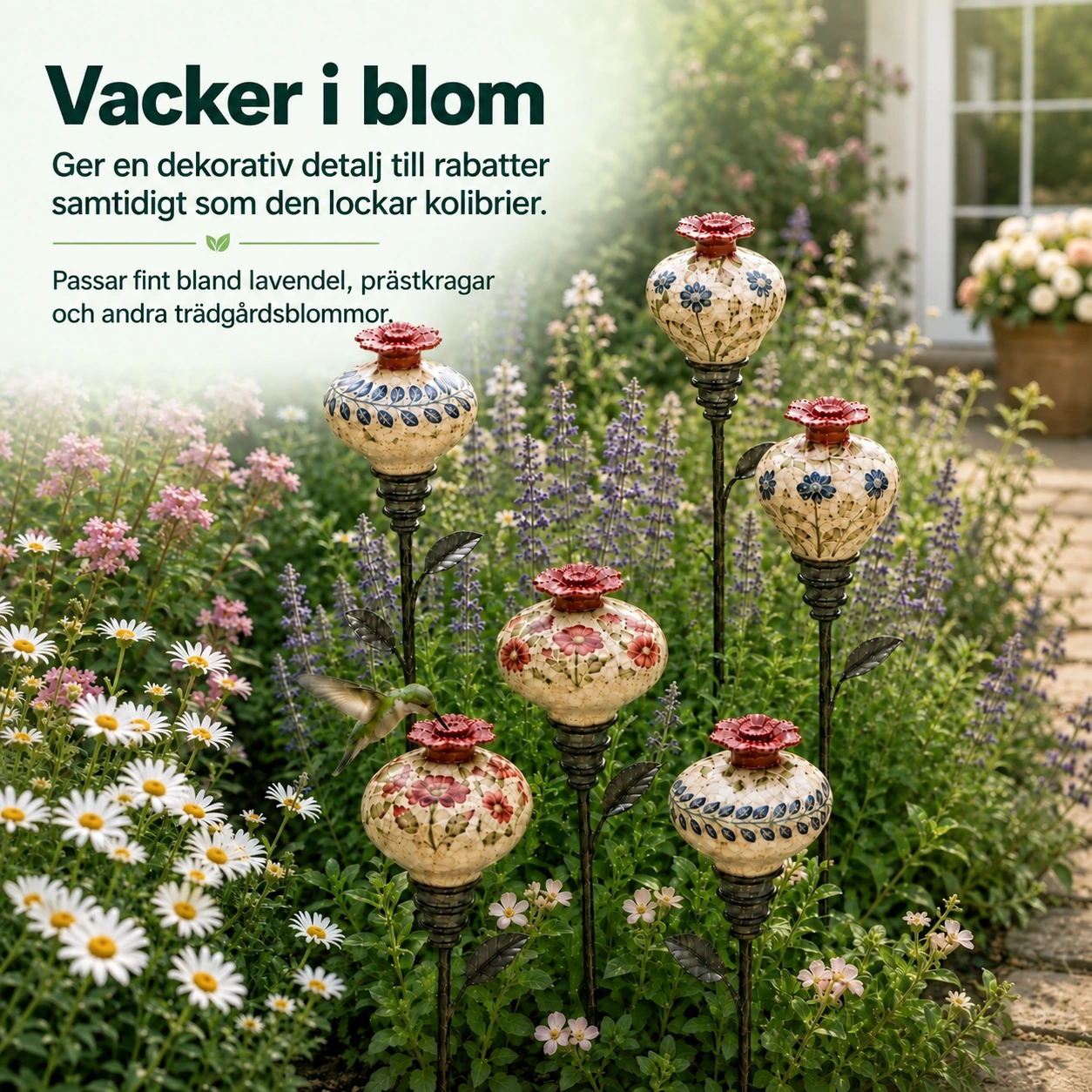 Keramikmatare som trädgårdsdekoration