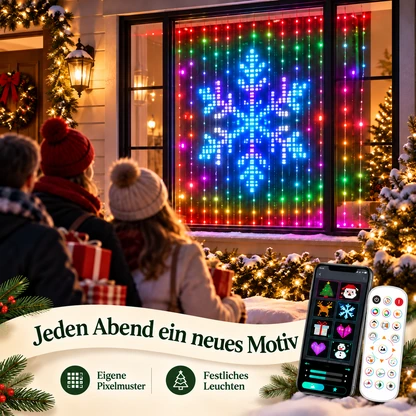 Programmierbare RGB-Weihnachts-Lichtervorhänge | 400 LEDs
