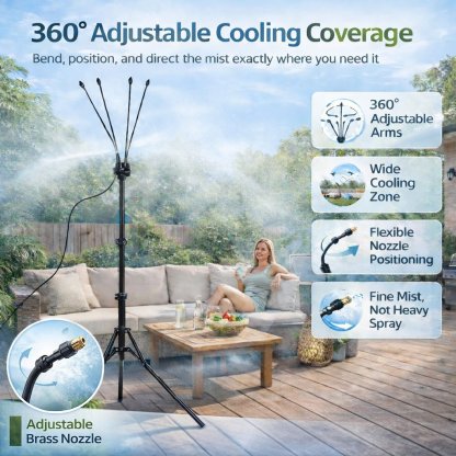 🌡 Portable Misting System – Cool Down 20°F Anytime, Anywhere 💧