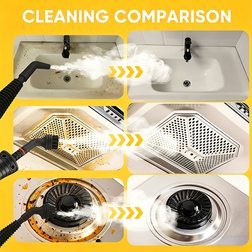 🧼 Multi-Surface Natural Steam Cleaner – Chemical-Free Deep Cleaning Power