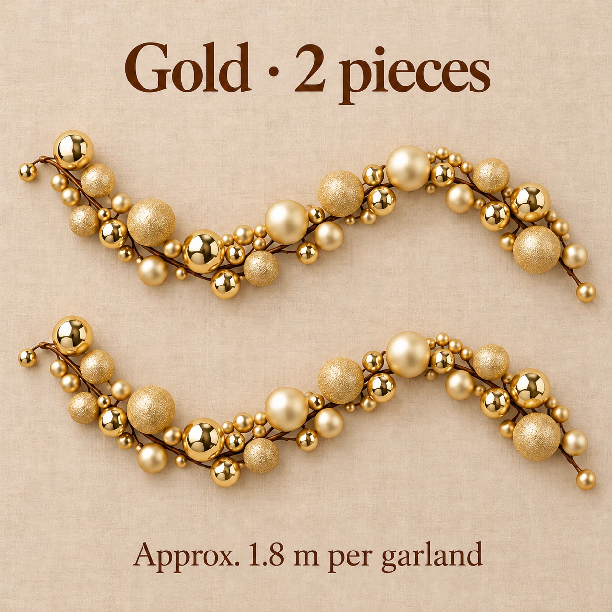 Christmas Bauble Garland – 1.8 m