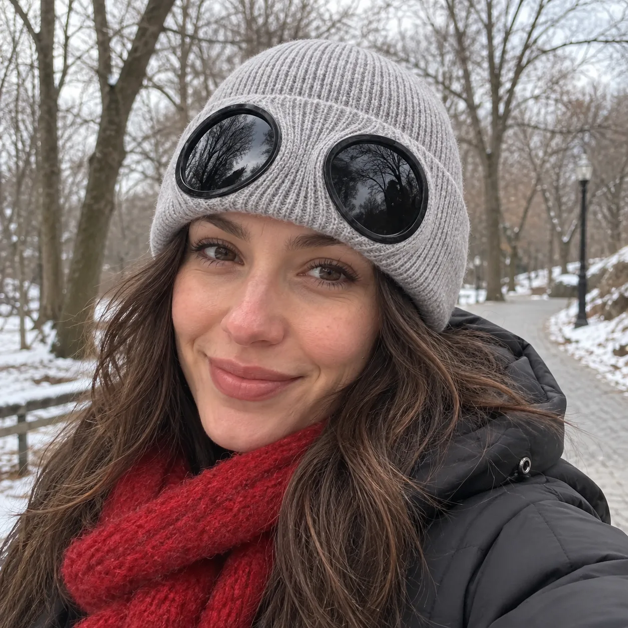 Foto van casual wintermutsstijl