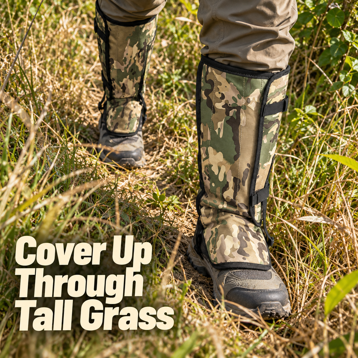 Black wrap gaiters; shoes not included