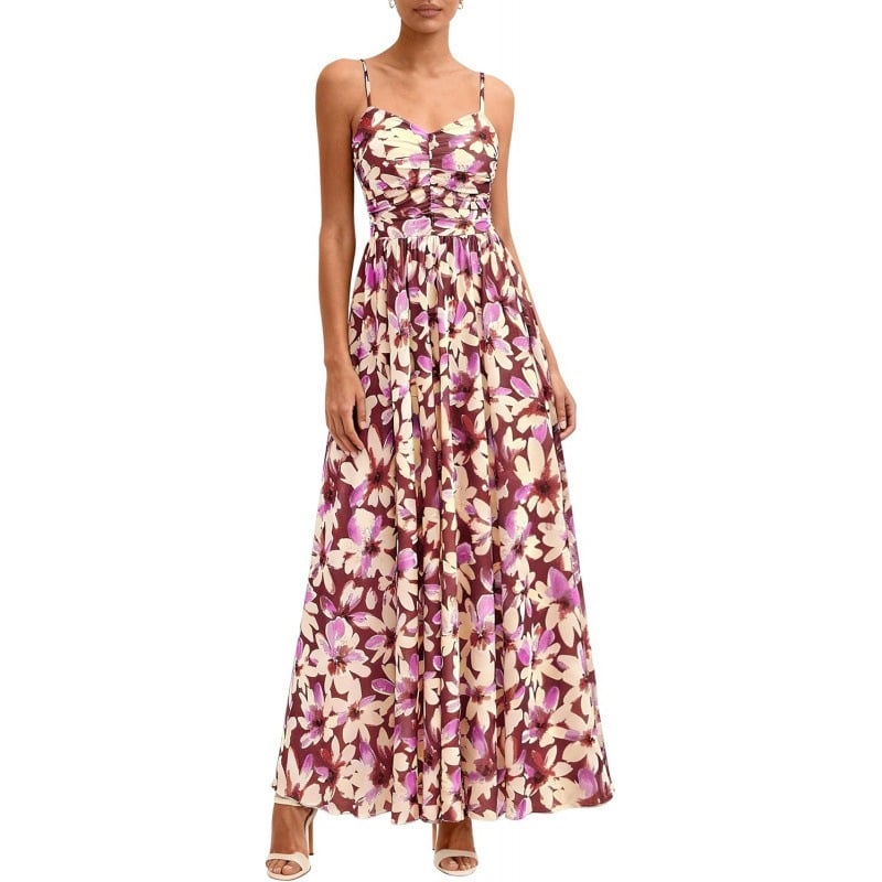 🌸 Floral Mesh Boho Maxi Dress for Women(Buy 2 Free Shipping)