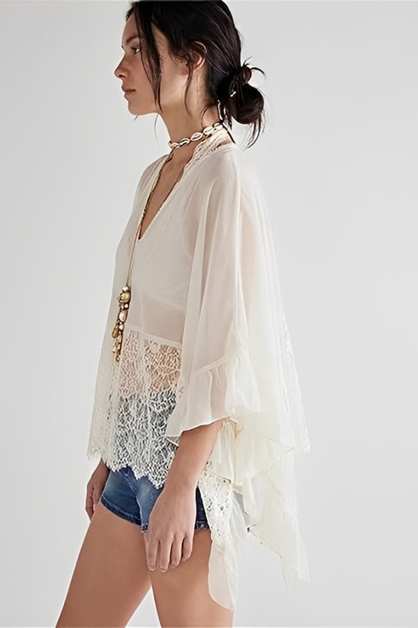 Women’s Sheer Lace Batwing Cover-Up Top（Buy 2 Free Shipping）