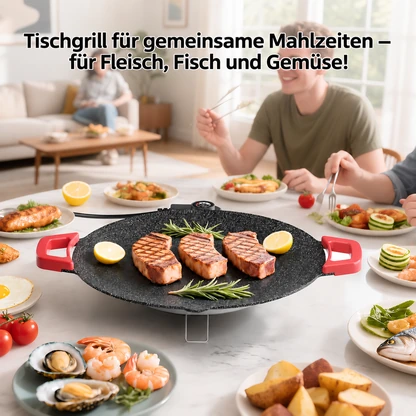 Elektrische Fladenbrot-Grillplatte | Kochen am Tisch zu Weihnachten