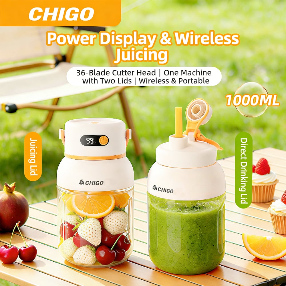 Portable Electric Juicer Cup 🥤 — Enjoy fresh, nutrient-rich smoothies anytime without cords or bulky blenders 🍓