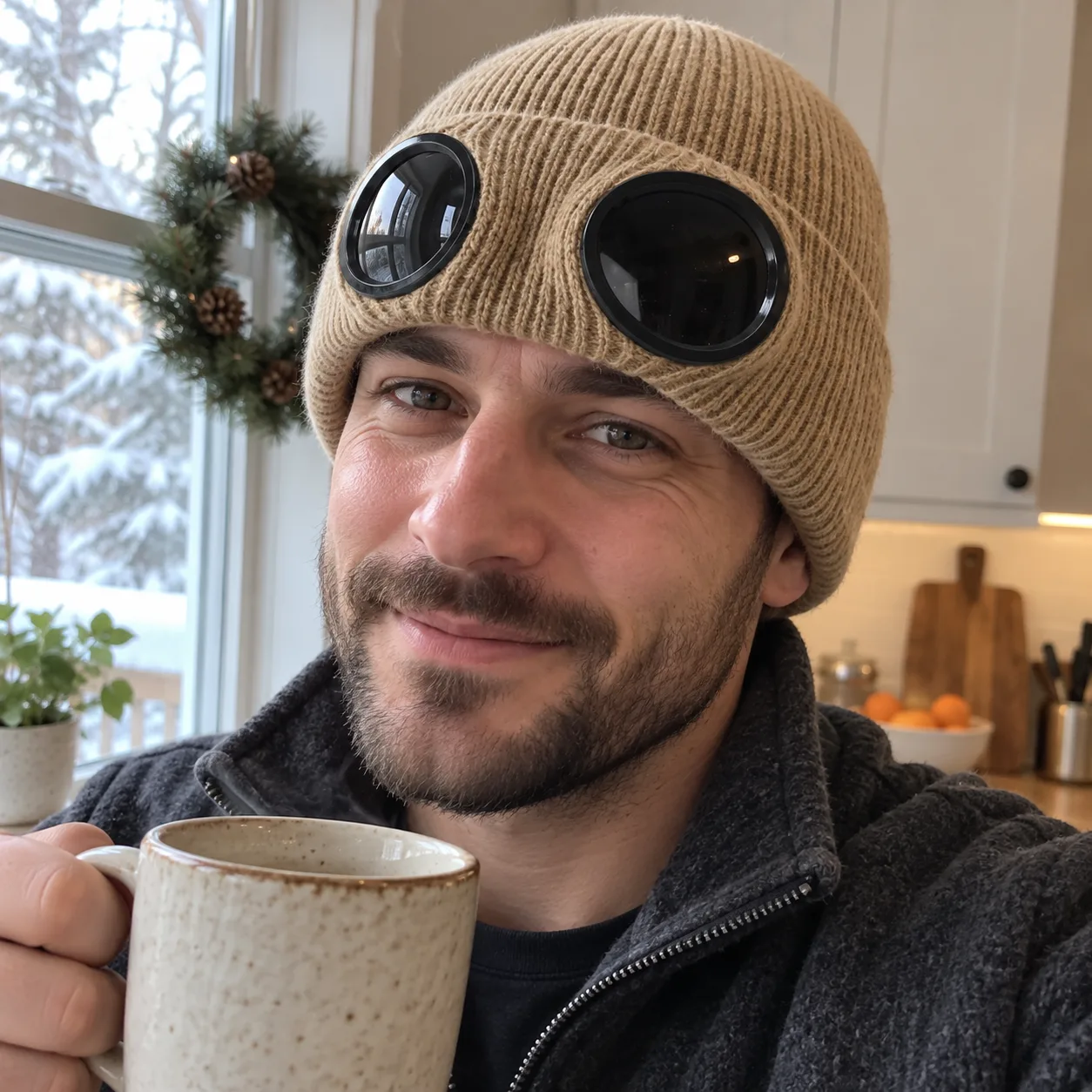 Foto van casual wintermutsstijl