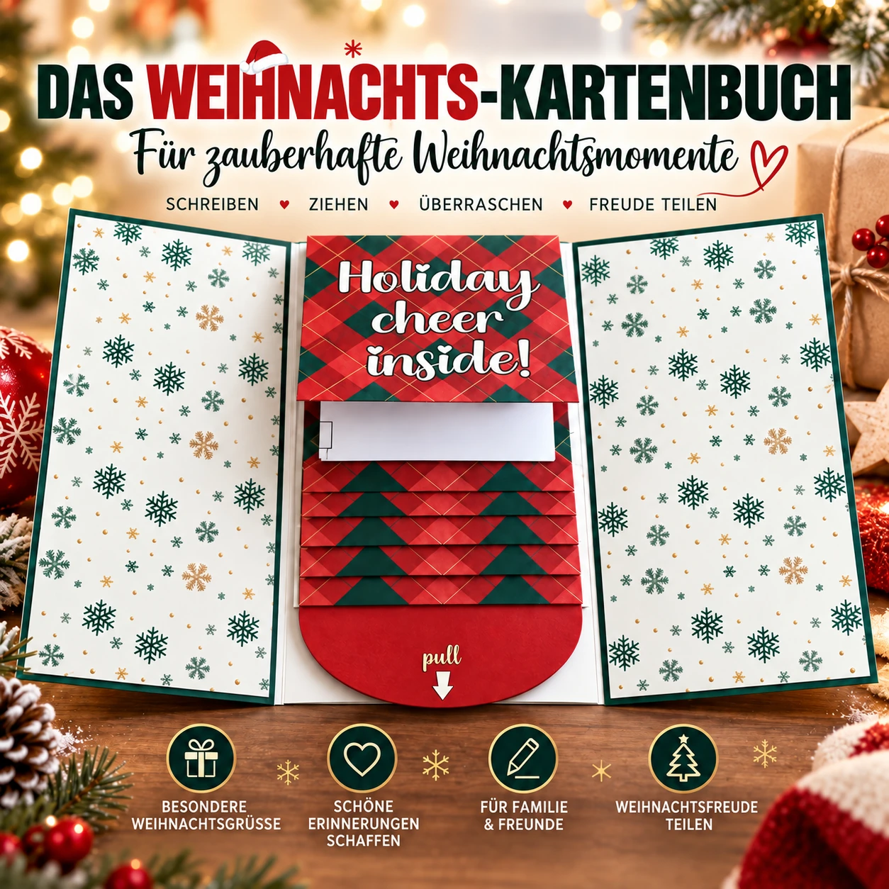 Weihnachtliches Überraschungsheft für Geschenkkarten