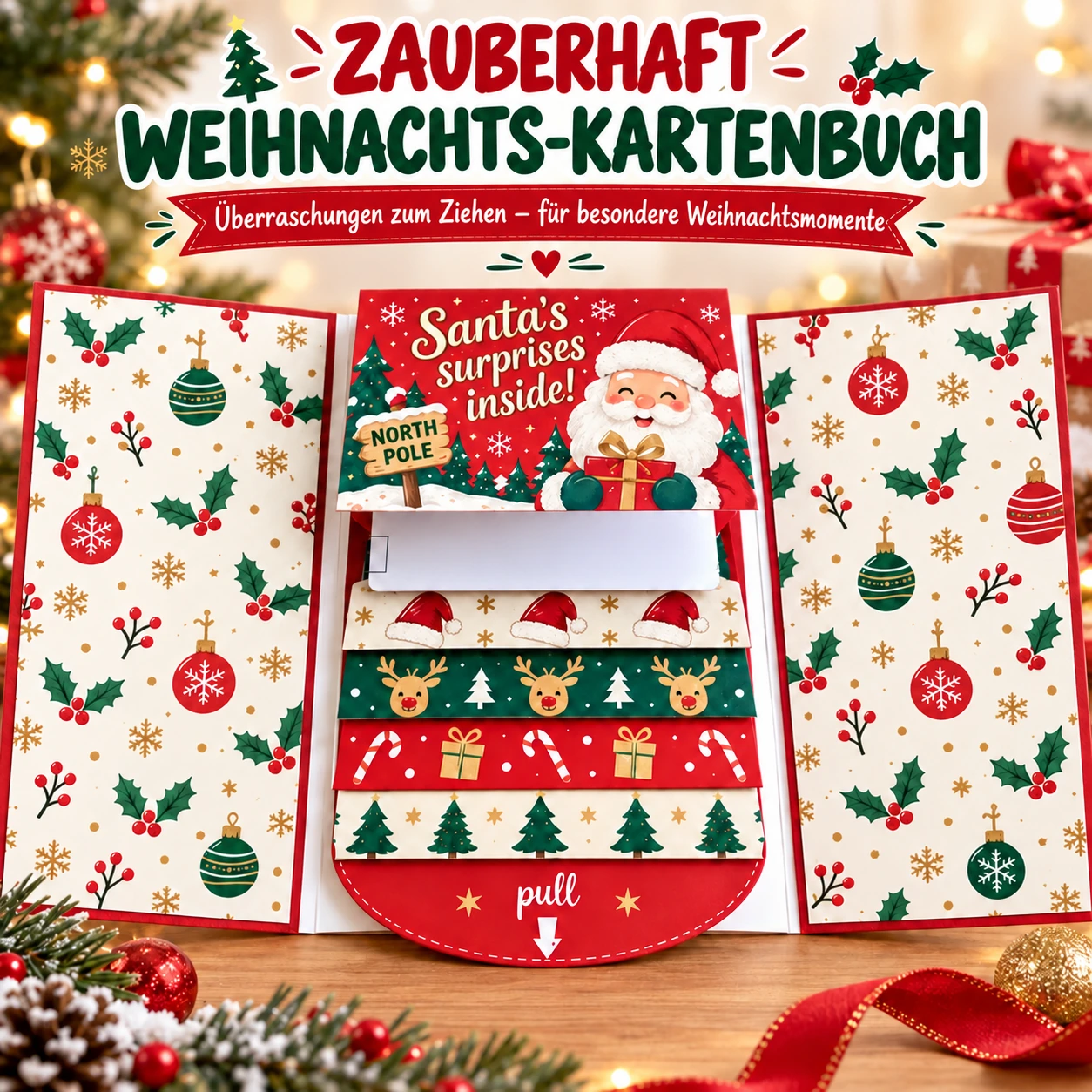 Weihnachtliches Überraschungsheft für Geschenkkarten