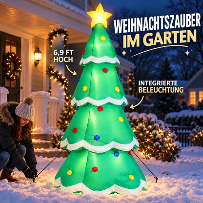 Beleuchteter aufblasbarer Weihnachtsbaum, 6,9 Fuß