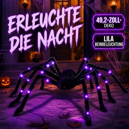 Lila leuchtende haarige Halloween-Spinne, 49,2 Zoll