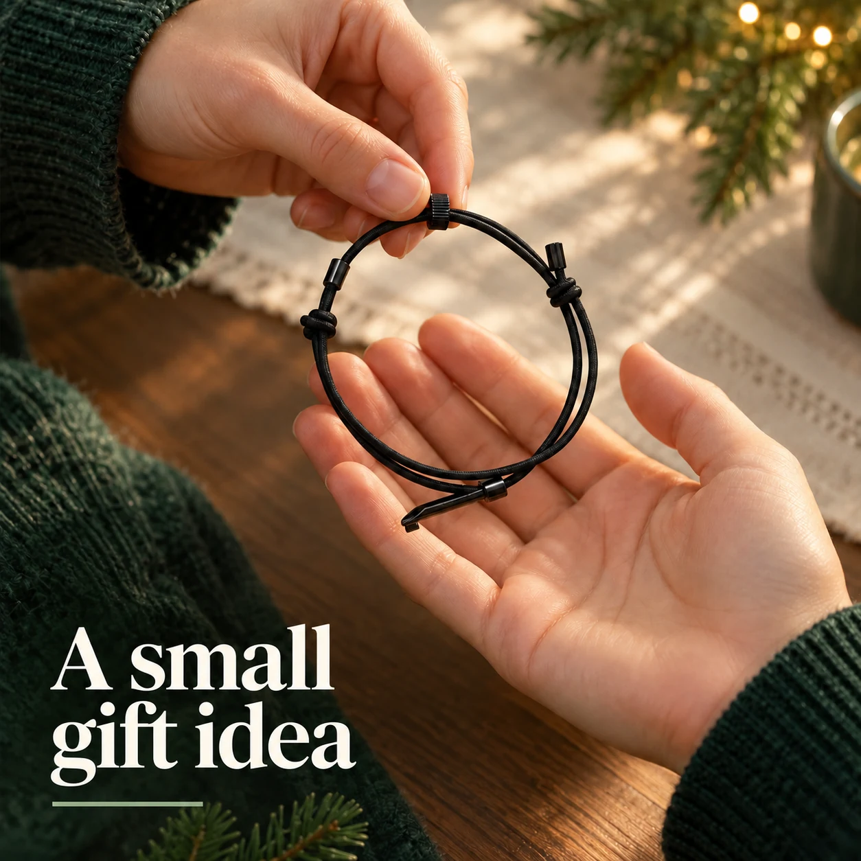 Black Cord Emergency Bracelet – 2-Pack