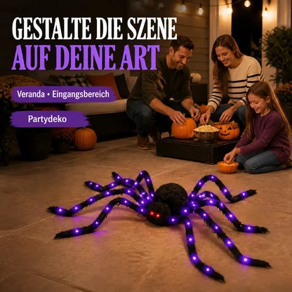 Lila leuchtende haarige Halloween-Spinne, 49,2 Zoll